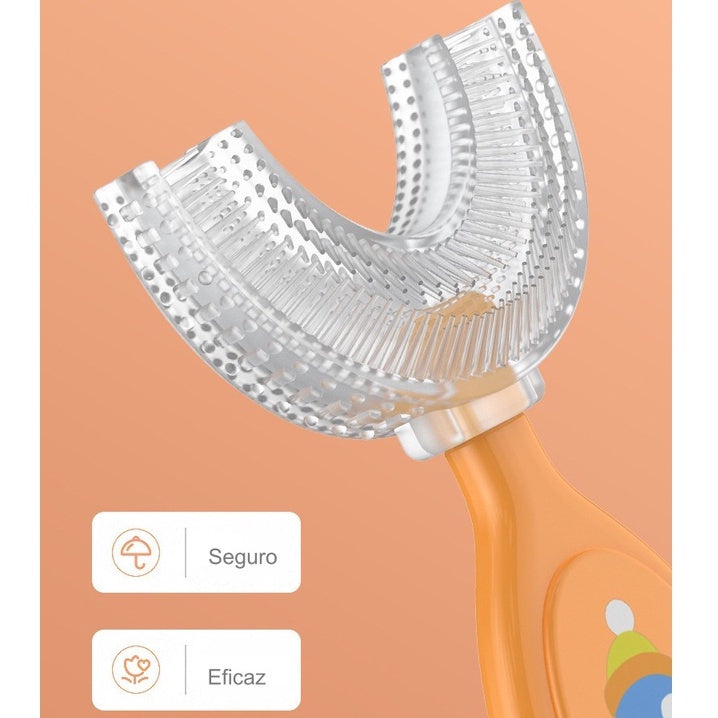 Escova de dente infantil formato u 360 graus - HappyShopEtc