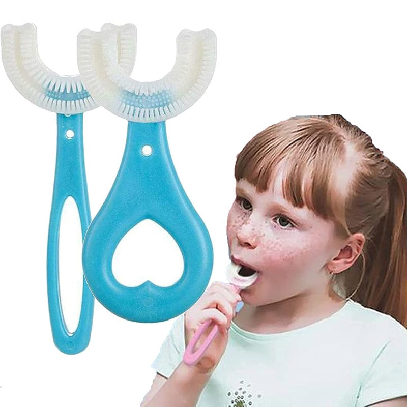 Escova de Dente Infantil 360 em Forma de U 2 a 6 Anos 6 a 12 anos - HappyShopEtc