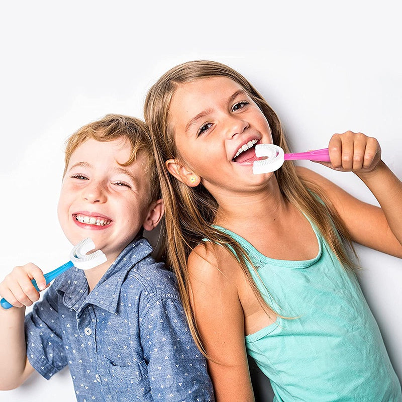 Escova de Dente Infantil 360 em Forma de U 2 a 6 Anos 6 a 12 anos - HappyShopEtc